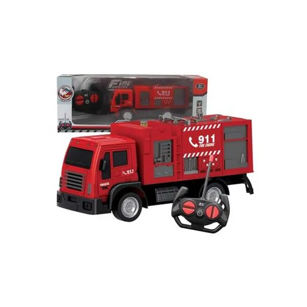 Camión bomberos a radio control en caja 39x18x10 cm