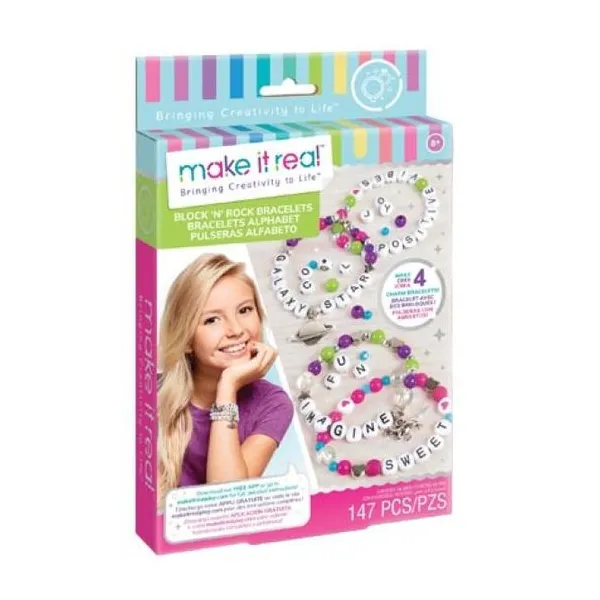 Make it real pulseras alfabeto 147pz
