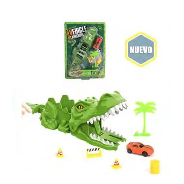 Lanzador de autos dinosaurio 31 x23 x6 cm