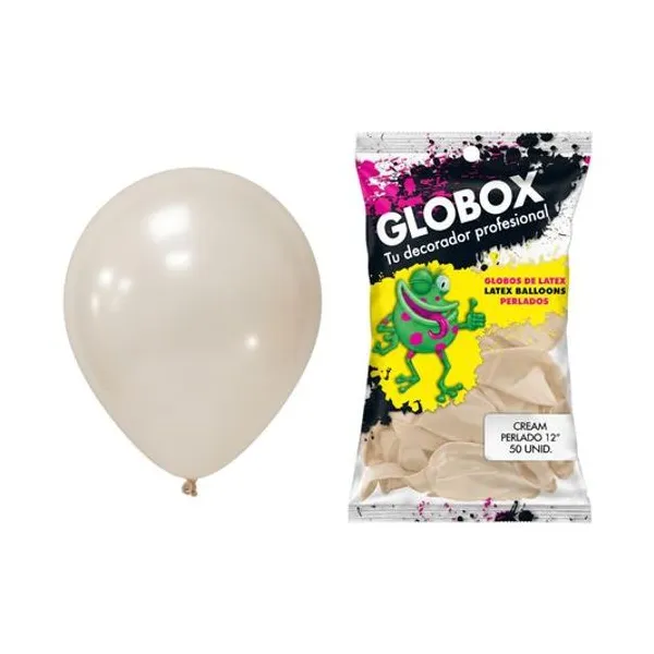 Globo 12" perlado latte cream bolsa x50 globox