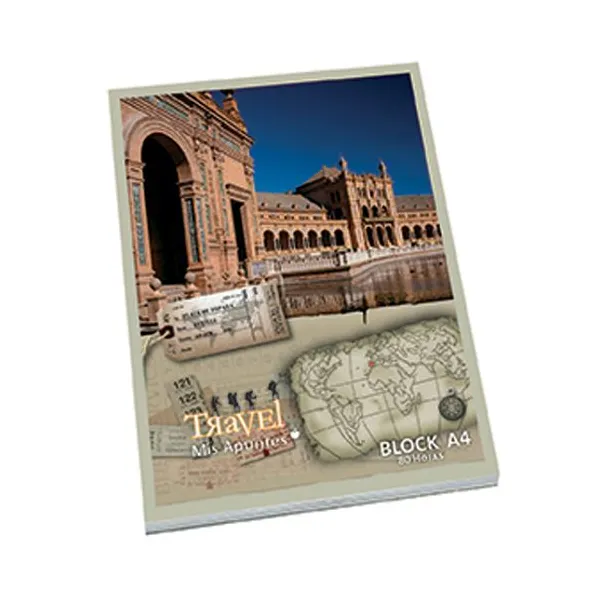 Block mis apuntes travel tamaño a4 x80 hs.cuadric.
