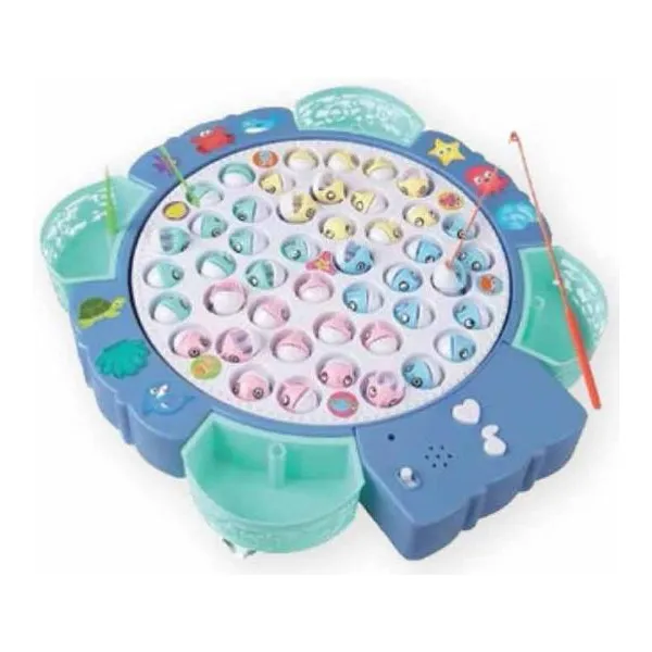 Juego de pesca, 45 piezas y 4 cañas.