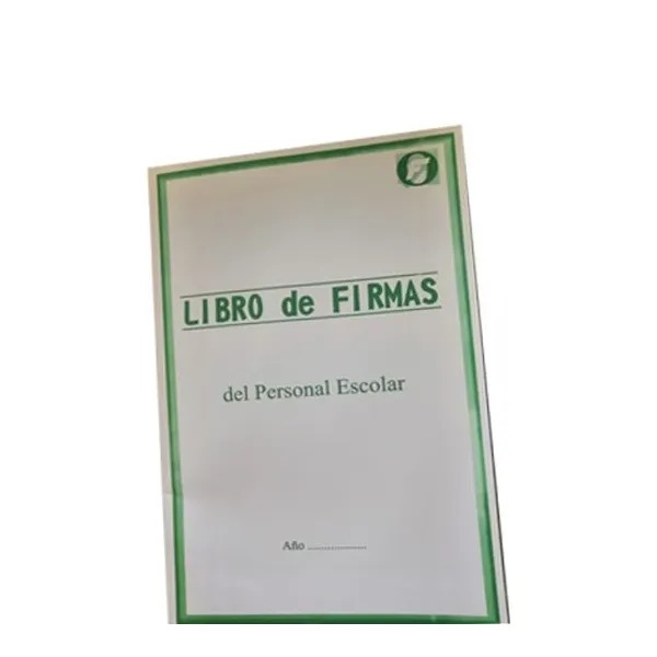 Libro de firmas del personal foliado