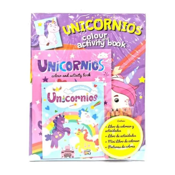 Unicornios colour and activity book