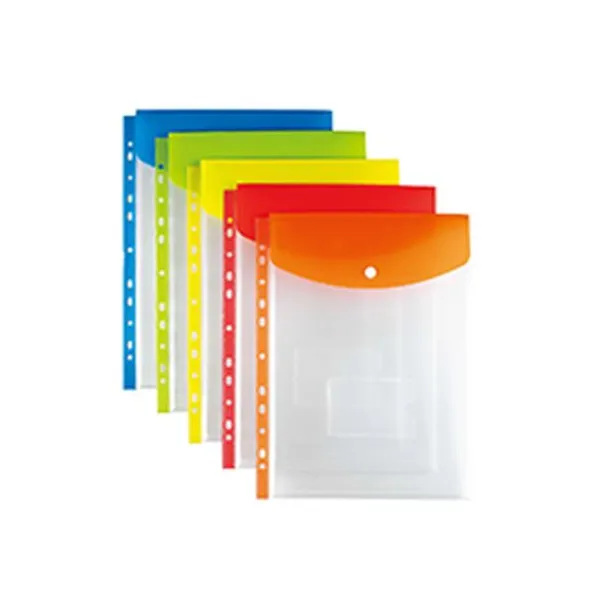 Sobre folio pvc con abrojo the-pel t/cheques vertical