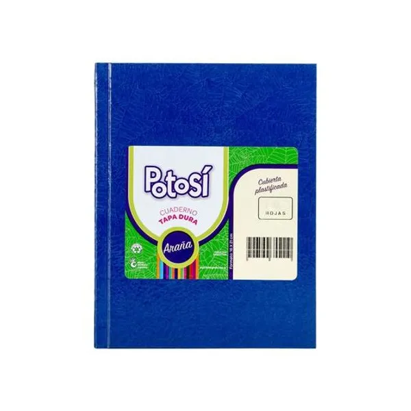 Cuaderno 16x21 cm cuadriculado 84 hojas tapa dura araña potosi modelos surtidos