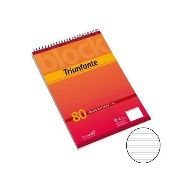 Block a4 rayado con espiral 80 h surtido triunfant