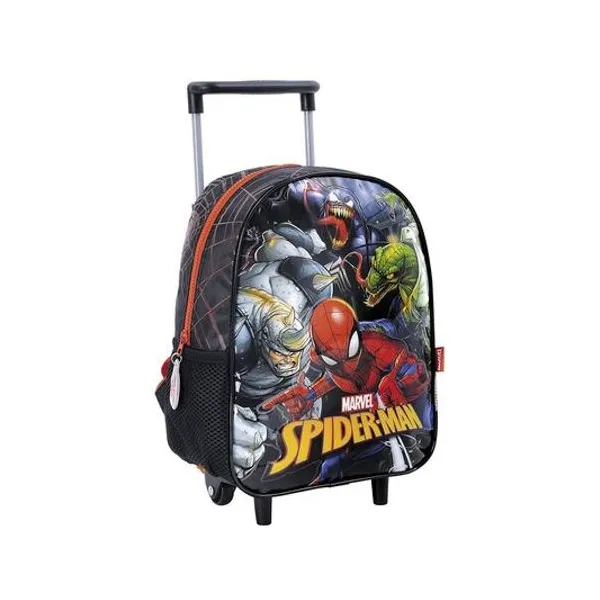 Mochila 12" con carro Spiderman villanos wabro