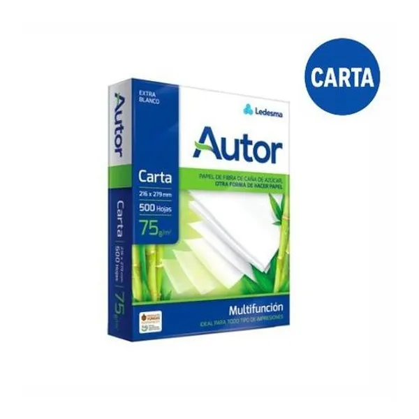 Resma carta 75 g/m2 500 hojas autor