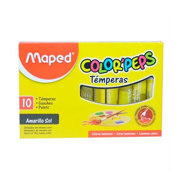 Témpera Maped est.x 10 col.amarillo