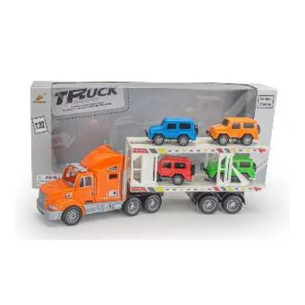 Set camión a friccion remolcador con 4 jeep 4x4 go speed