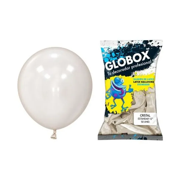 Globo 14" liso estandar cristal bolsa x50 globox