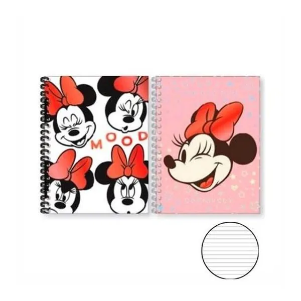 Cuaderno 22x29.7 cm rayado 120 hojas tapa dura con espiral minnie mouse x unidad Mooving