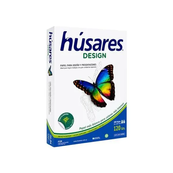 Resma a4 120 g/m2 300 hojas blancas design husares