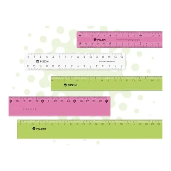 Regla 15 cm Pizzini cristal x unidad