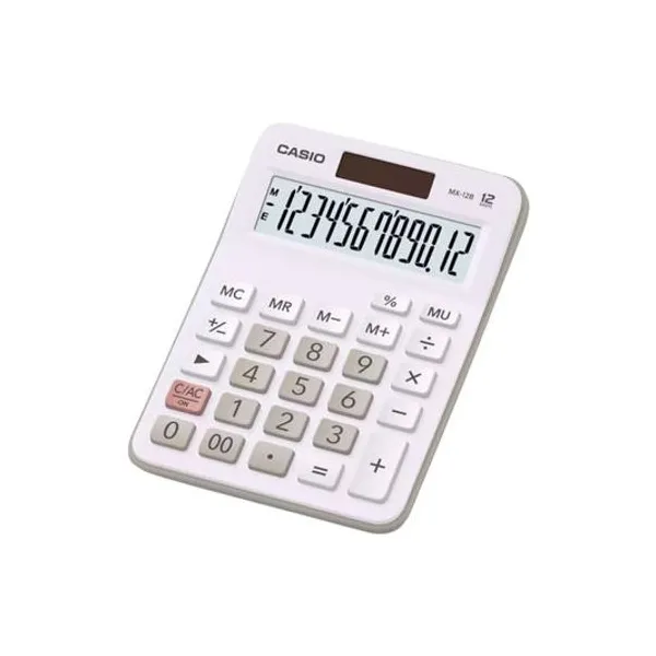 Calculadora 12 digitos blanca 10x14 cm Casio - mx