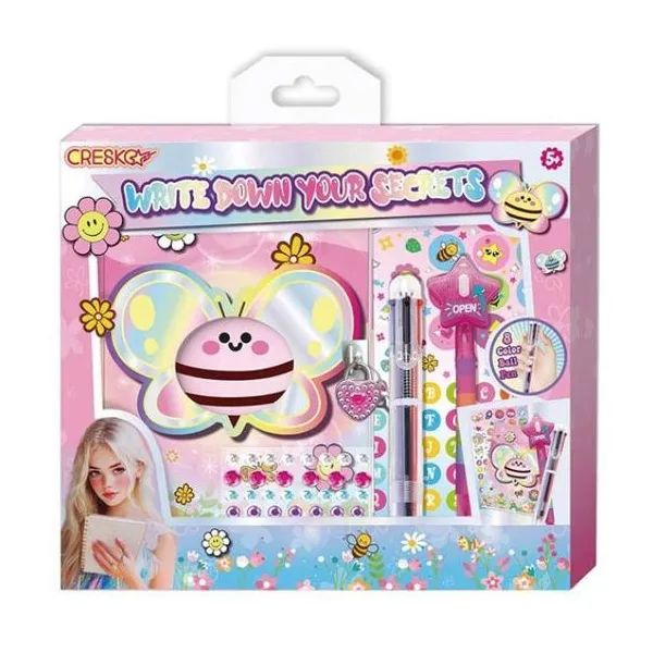 Set con diario Cresko secret message bee 5 pcs