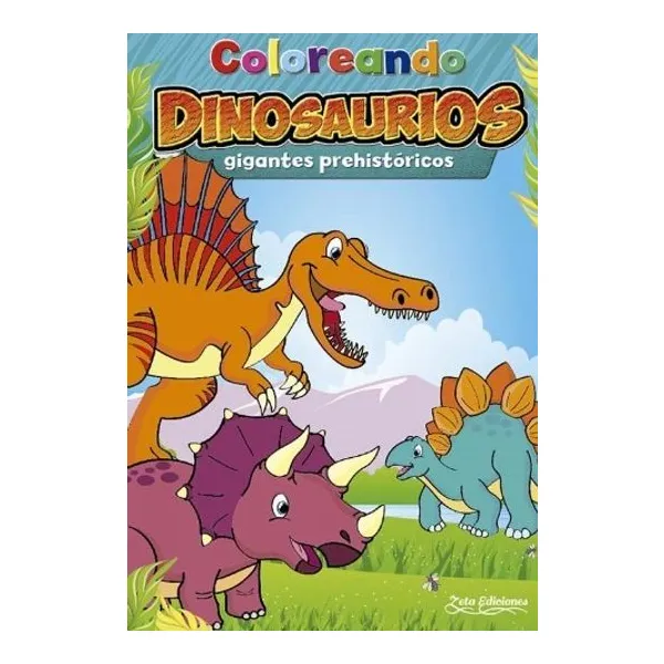 Coloreando dinosaurios gigantes prehistoricos