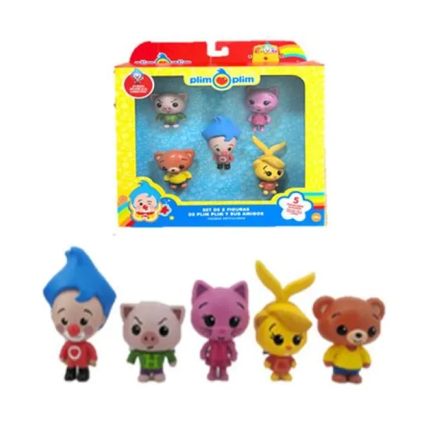Plim plim , figura 7 cm semi articulada x5 caja: 27x5x25 cm