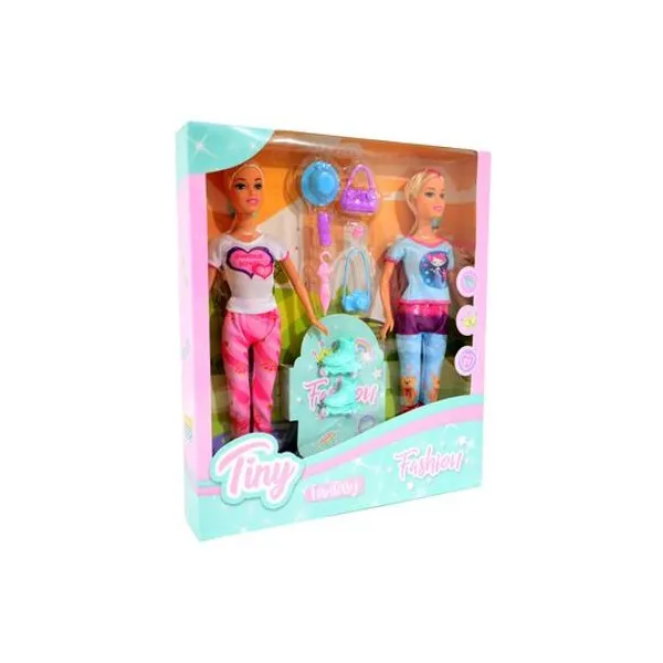 Muñeca Tiny con hermana y accesorios 10pzs 33x29x5 cm