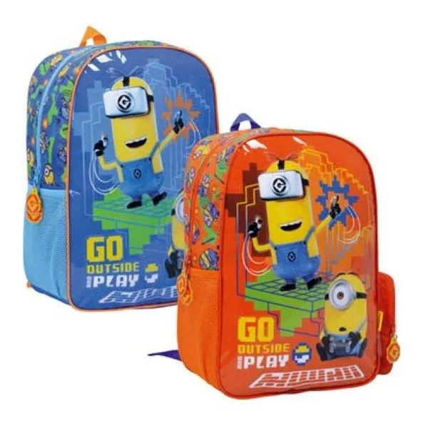 Minions mochila 16" espalda -gamer- surtido
