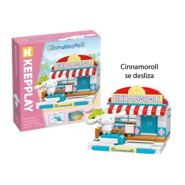 Hello kitty - playset 24 cm sanrio street "cinnamoroll - tienda de postres de ve