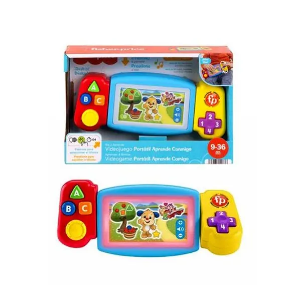 Videojuego portatil interactivo aprende conmigo fisher price en caja 22.5x15 cm