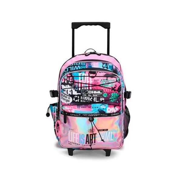 Mochila 17" con carro holo art life chimola