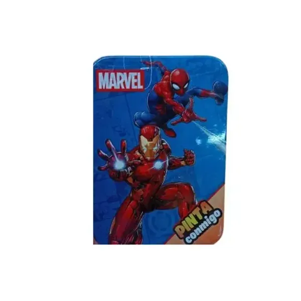 Set editorial vertice lata pinta conmigo Marvel