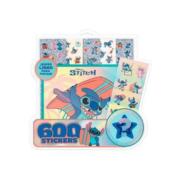 Libro para pintar con 600 stickers Stitch en blister 27x26 cm