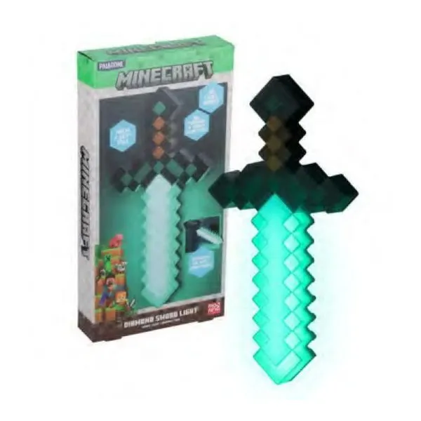 Minecraft espada diamond iluminada - espada con luz de 40 cm