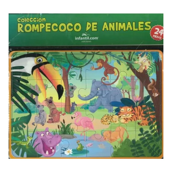 Animales salvajes. rompecoco de animales 24 piezas