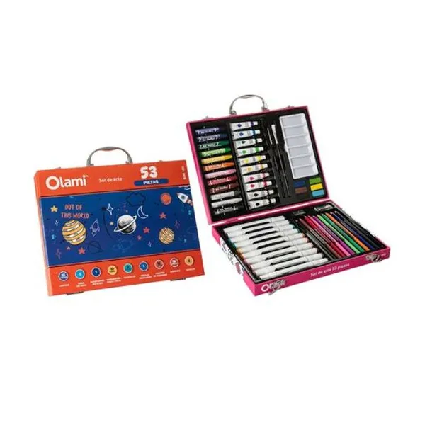 Set de Arte space 53 piezas en valija 30x23x5 cm olami