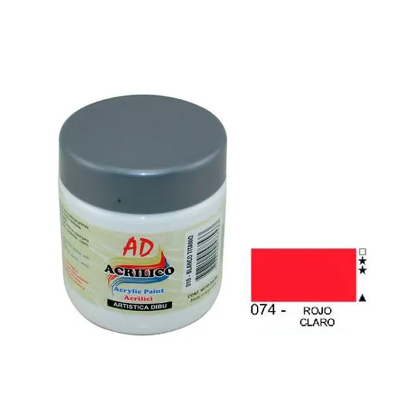 Acrílico ad decorat.200 ml074- rojo claro