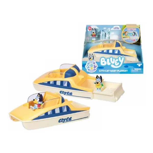 Bluey city cat boat playset