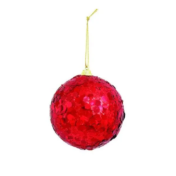 Borla brillantes roja 8 cm caja x6 unidades