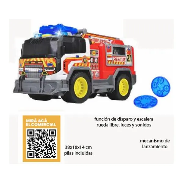 Dickie toys fire rescue unit- unidad de rescate contra incendios