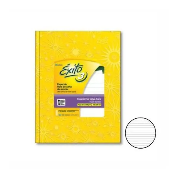 Cuaderno 19x24 rayado t/d universo amarillo 100h Éxito -