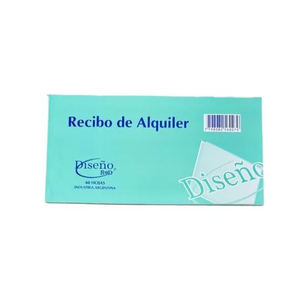 Talonario diseño recibo alquiler mediano