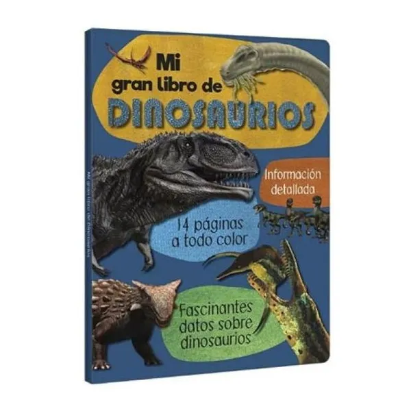 Gran libro de dinosaurios tapa dura/24x33 cm/14 páginas