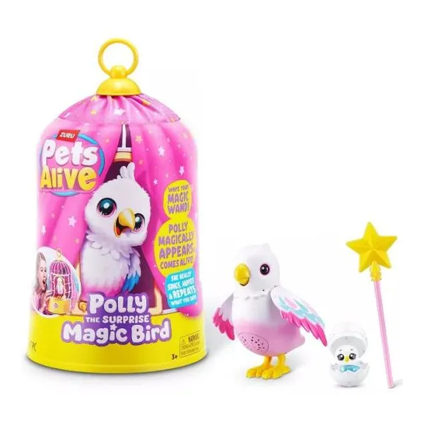 Alive pets pajaro mágico polly the magic bird 30 cm