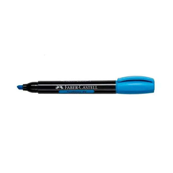 Resaltador textliner 49 celeste caja x12 faber