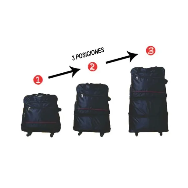 Bolso útil uno m-11 lona con ruedas desplegable 3 tramos grande