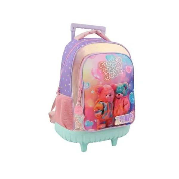 Mochila 17" con carro filled whit love Trendy