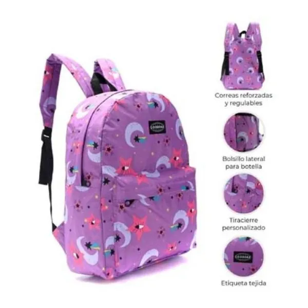 Mochila goodpak print luna 43 x30 x17, 17
