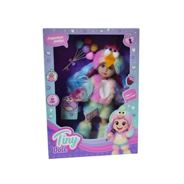 Muñeca Tiny doll juani con disfraz 31 cm caja 26x36x7 cm