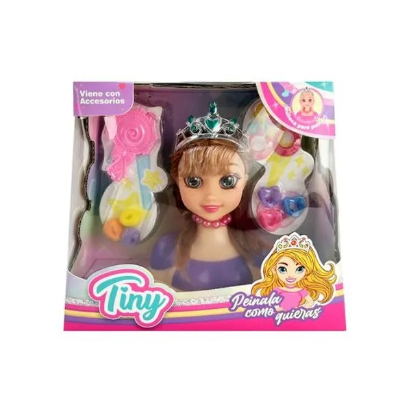Set de peluqueria Tiny con muñeca en caja 23.5x20x8 cm