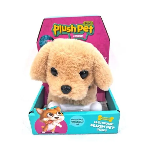 Perro de juguete tipo cachorro de shitzu. camina y ladra.