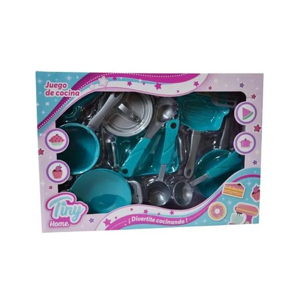 Set de cocina 14 piezas en caja 38x27x9 cm Tiny home
