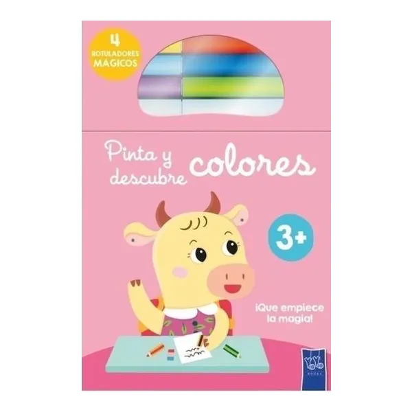 Pinta y descubre colores: vaca